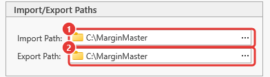 Import/Export Paths on the Miscellaneous tab